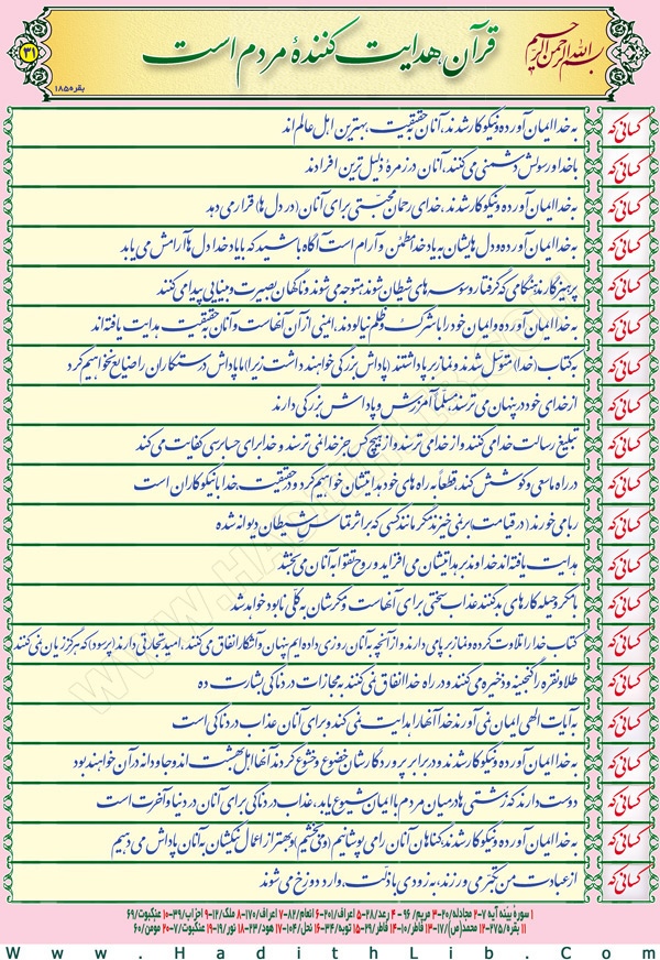 تصویر حدیثی : کسانی که ...